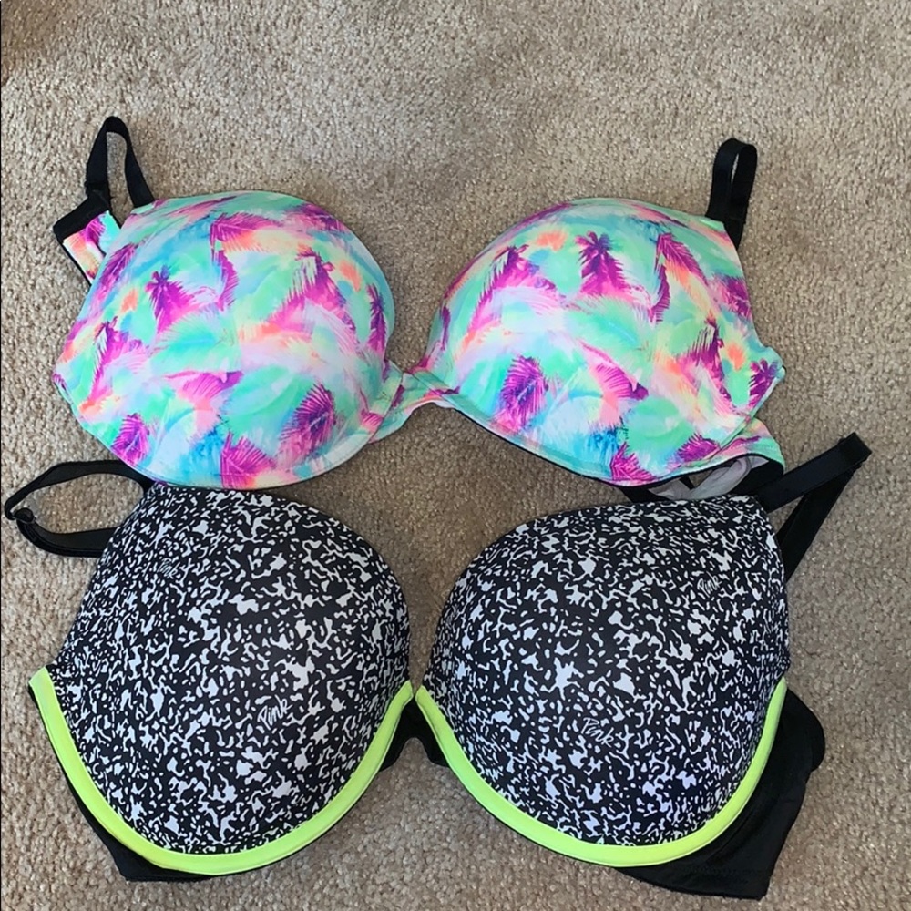 2 VS PINK push up bras